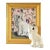 Barnabas the White Staffordshire Dog and His Portrait by Susannah Carson For Sale