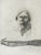 A 1973 etching, titled "G3," by German American artist Robert Marx (1925-2020). This piece features the bust of a person...