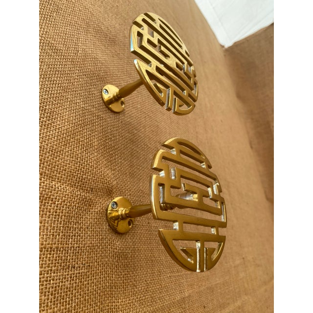 Brass Longevity Drapery Tie Backs, a Pair For Sale - Image 9 of 15