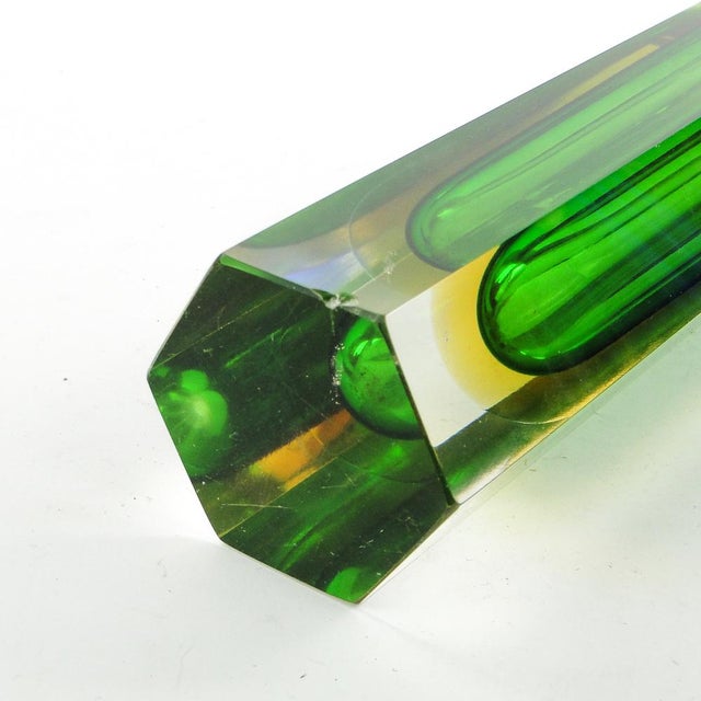 Forest Green Italian Vase in Murano Glass from Mandruzzato, 1950s For Sale - Image 8 of 14