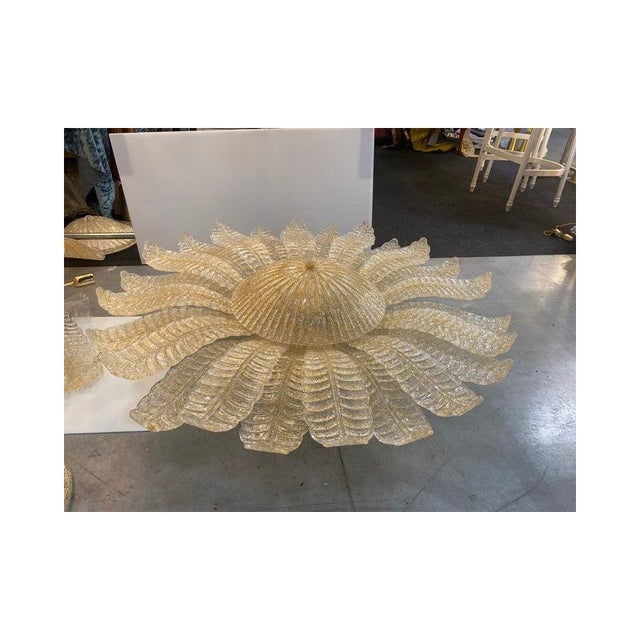 Venetian Sunflower Murano Glass Flush Mounts by Simoeng, Set of 2 For Sale - Image 11 of 14