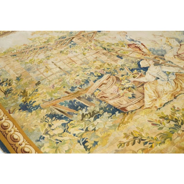 Textile Antique Tapestry 5' x 5'9'' For Sale - Image 7 of 11