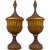 Large Italian Neo-Classical Style Gilt and Gesso Painted Wall Mounted Urns -Pair For Sale - Image 4 of 8