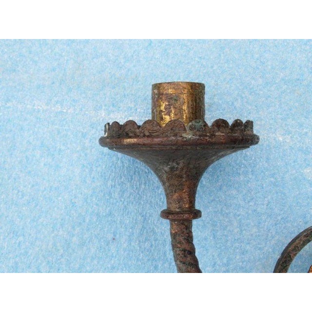 19th Century Gothic Brass Candelabras from Hardman, Set of 2 For Sale - Image 5 of 6