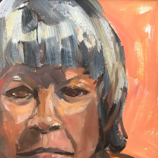 "Retrato De Una Mujer" Contemporary Acrylic Portrait, Framed For Sale - Image 6 of 11