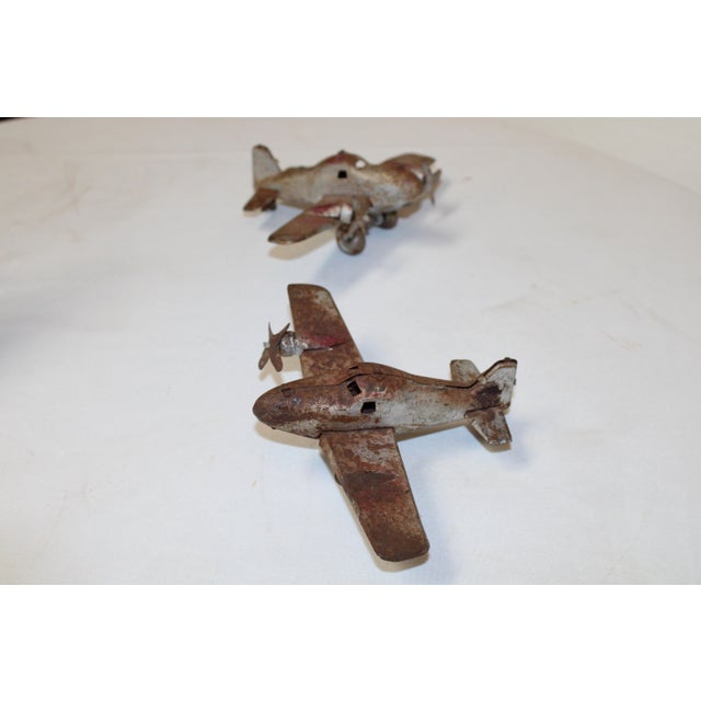 Americana Memorabilia Aircraft Ww2 Twin Engine Toy Planes Set A For Sale - Image 12 of 12
