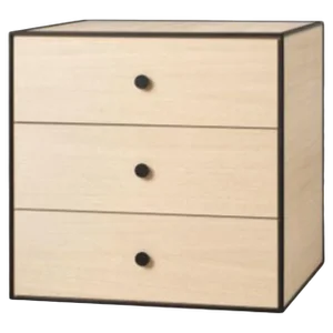 49 Oak Frame Box with 3 Drawers by Lassen