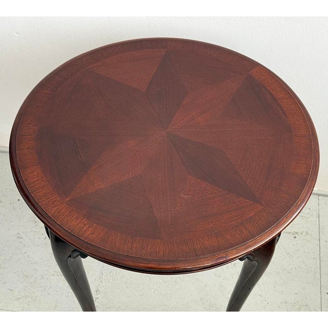 Vintage Round Coffee Table in Gerstel Style, 1930s For Sale - Image 4 of 8