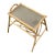 Italian Midcentury Rattan & Bamboo Side Table / Magazine Rack, 1950/60s For Sale