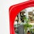 Glass Mid-Century Modern Italian Red Plastic Mirror, 1980s For Sale - Image 7 of 9