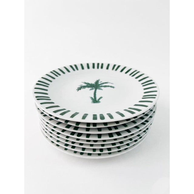 2000 - 2009 Fern & Co. For Anthropologie Palm Tree Porcelain Side Plate For Sale - Image 5 of 12