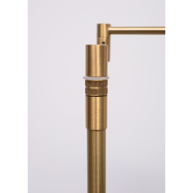 1990s Brass Swing Arm Library Floor Lamp from Holtkoetter, Germany, 1980s For Sale - Image 5 of 11