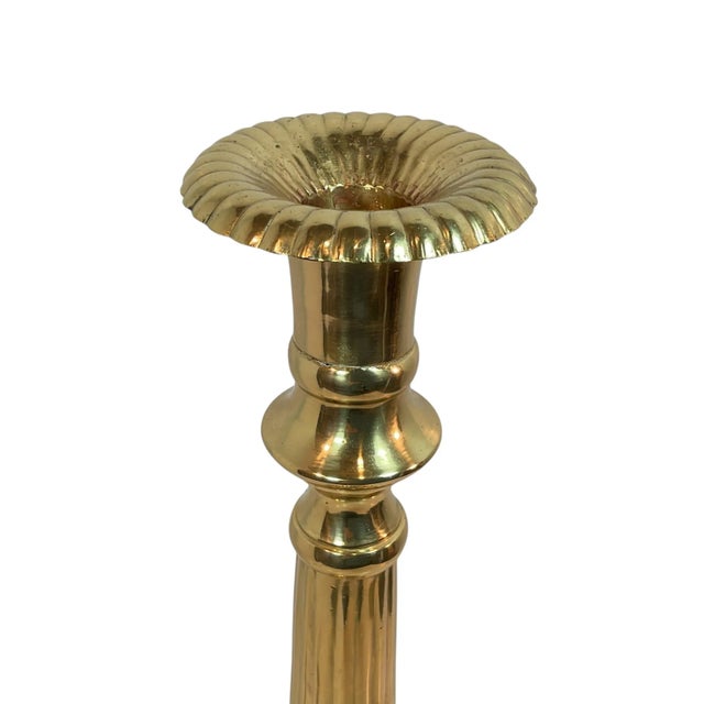 Vintage 17” Tall Solid Brass Candlestick Lighting Home Decor Candle Holder *Very nice condition *I did not polish this for...