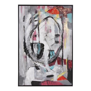 Mid Century Thinker Hand Painted Original Art For Sale