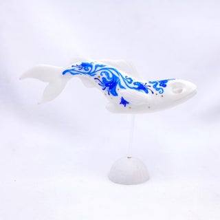 Delft Fish 3 by Nana Williams | Resin Cast, Acrylic Gouache of a decorative fish sculpture For Sale