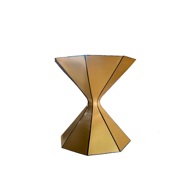Handmade Gold Pedestal Table Base by Invictus Steelworks Chairish