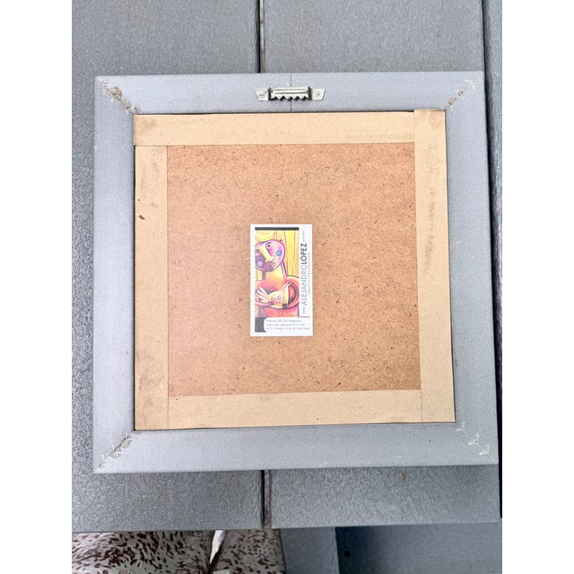 Alejandro López Álvarez “Corazón Alado” Signed Hand-Finished Collagraph, Framed For Sale - Image 4 of 10