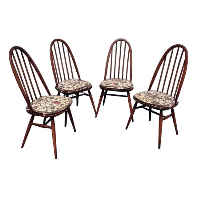 Vintage Oak Dining Chairs from Ercol, Set of 4 For Sale