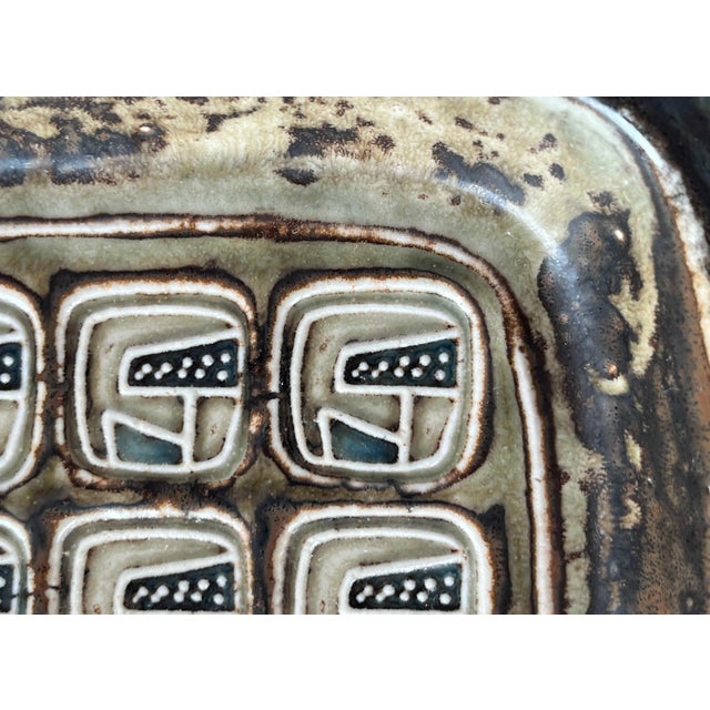 Mid-Century Modern Mid-Century Modern Danish Brutalist Ceramic Bowl by Jorgen Mogensen for Royal Copenhagen, 1960s For Sale - Image 3 of 13