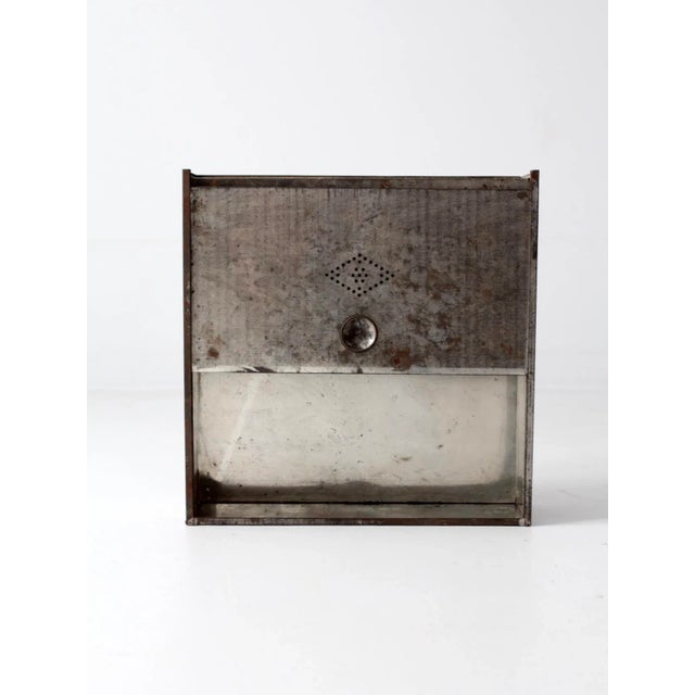 Metal Vintage Metal Bread Box For Sale - Image 7 of 11