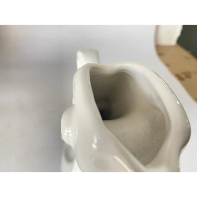 1960s Ceramic Jug with White Color Vallauris France, 1960s For Sale - Image 5 of 10