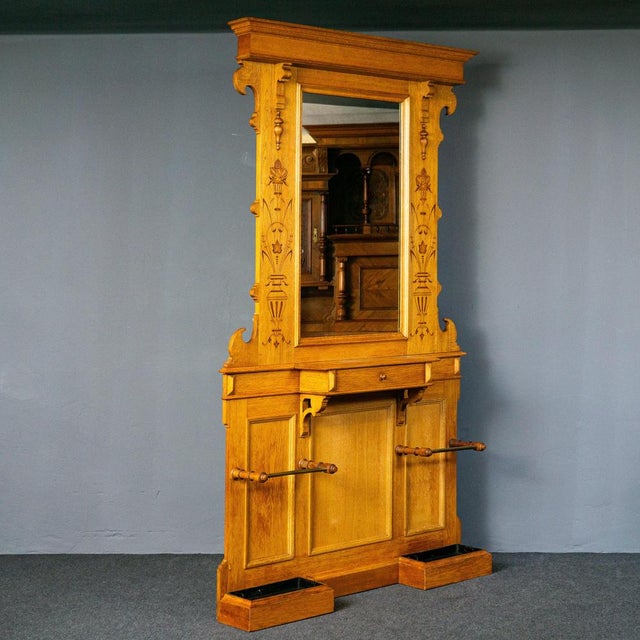 Vintage Mirror Hallway Cupboard For Sale - Image 3 of 18