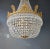 21st Century Brass Basket Empire Sac a Pearl Chandelier Crystal and Antique Gold For Sale - Image 10 of 12