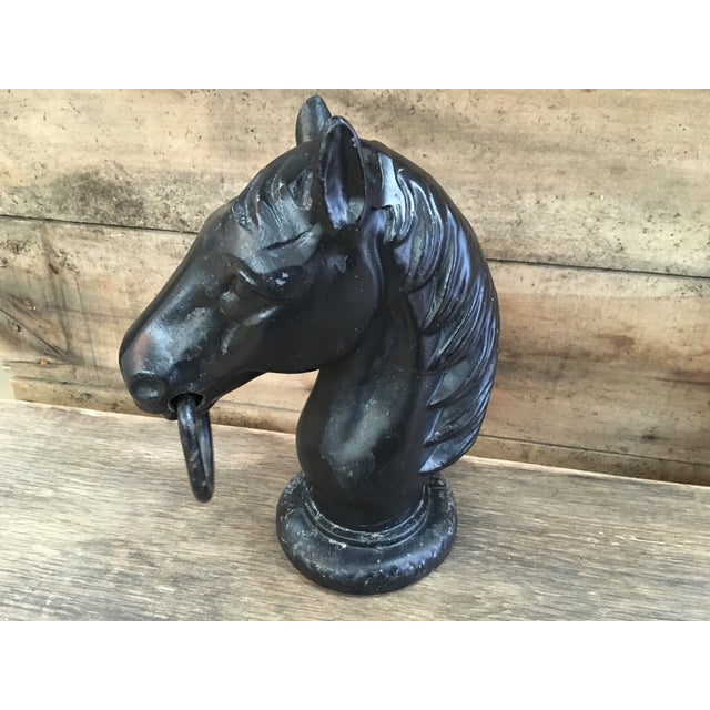 Antique Cast Iron Horse Head Hitching Post Cap Chairish