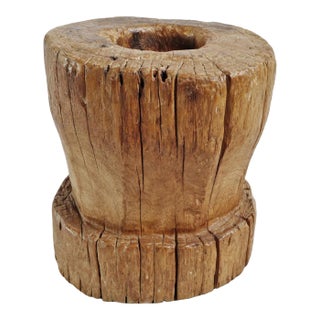 Vintage Rusitic Javanese Wooden Rice Pounder For Sale