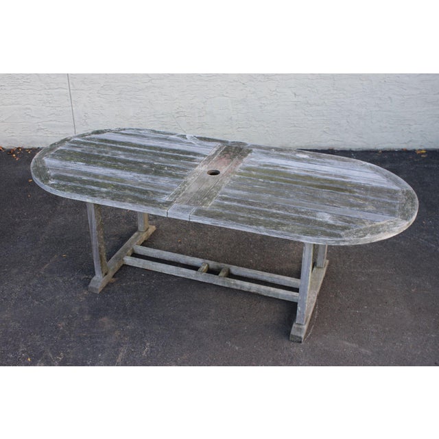 Early 21st Century Gloster Teak Outdoor Dining Table With Six Chairs For Sale - Image 5 of 18