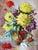 Vintage Floral Still Life Oil Painting on Canvas – Framed For Sale - Image 9 of 12