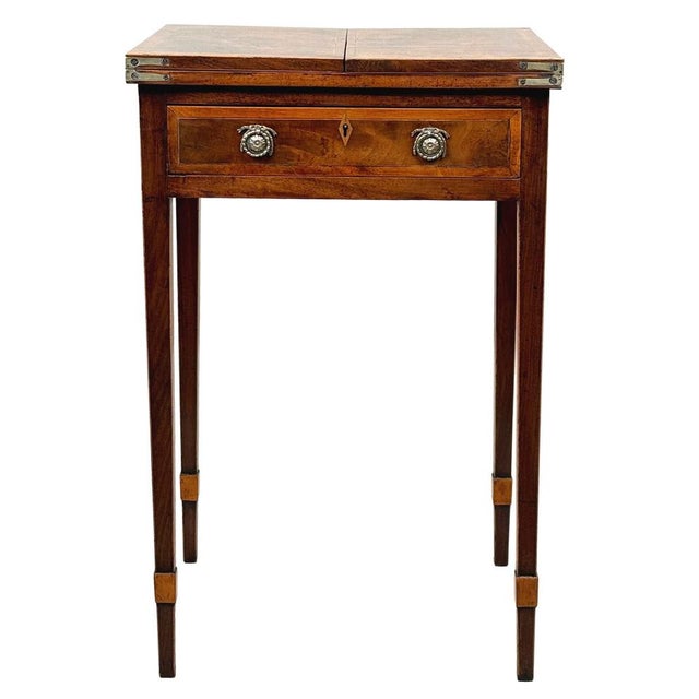 Georgian Mahogany Patience Card Game Table, 1780 For Sale - Image 6 of 14