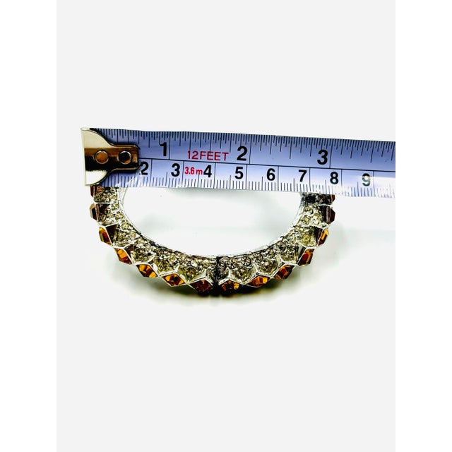 1980s Kenneth Jay Lane Amber Crystal Snake Bracelet For Sale - Image 10 of 11