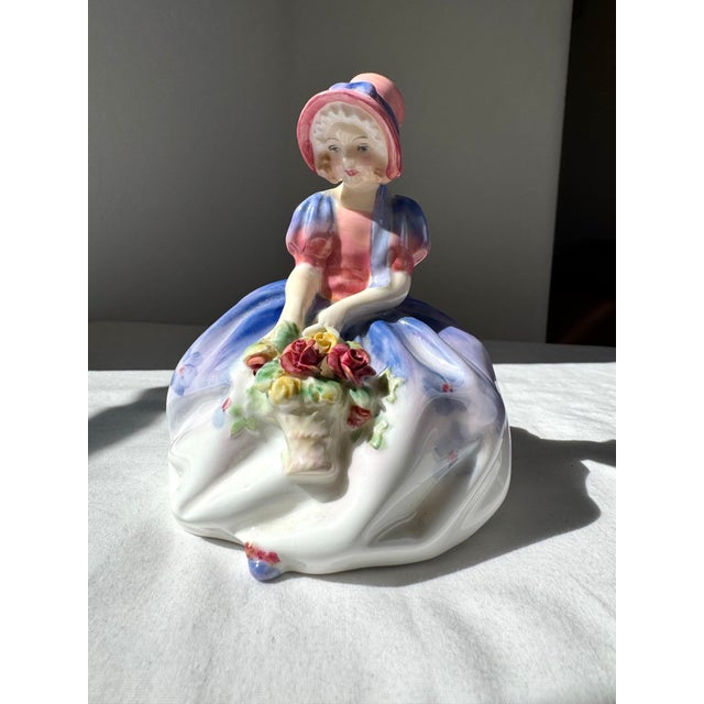 Ceramic Antique Royal Doulton Figurine ~ “Monica” ~ Hn 1467 For Sale - Image 7 of 12
