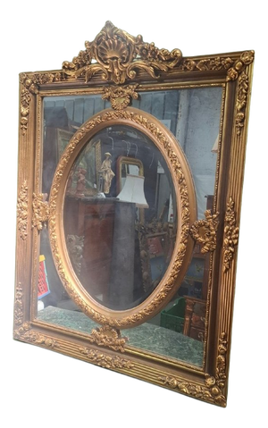 Vintage Louis XV Style Mirror in Plaster, 1970