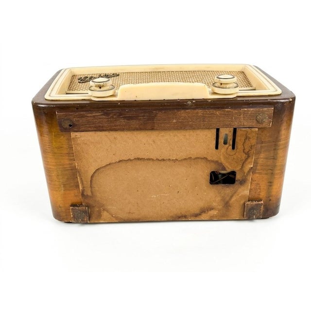 1950s Authentic 1958 German Mid-Century Modern Nordmende Elektra 58 Tube Radio, Usa Export Model For Sale - Image 5 of 12