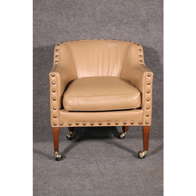 Animal Skin Mid 20th Century Rolling Armchairs - 4 Pieces For Sale - Image 7 of 10
