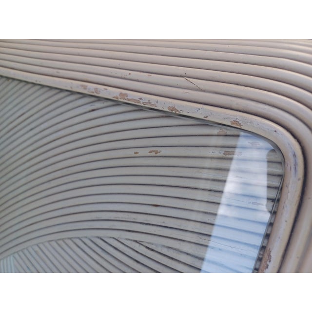 1980s Vintage 1980s Lacquered Pencil Reed Side Table For Sale - Image 5 of 13