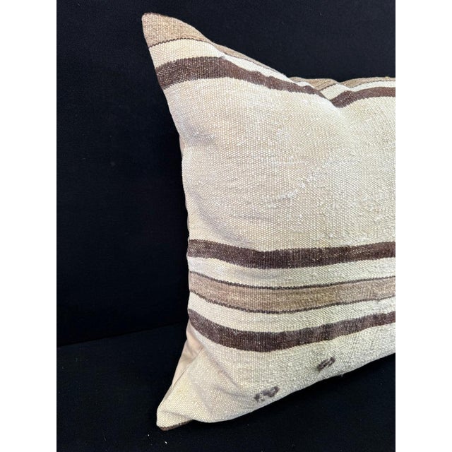 Turkish Hemp Pillow Cushion Natural Beige Brown Pillow Cushion Cover 24x24 #30423 Enhance your home decor with our Kilim...