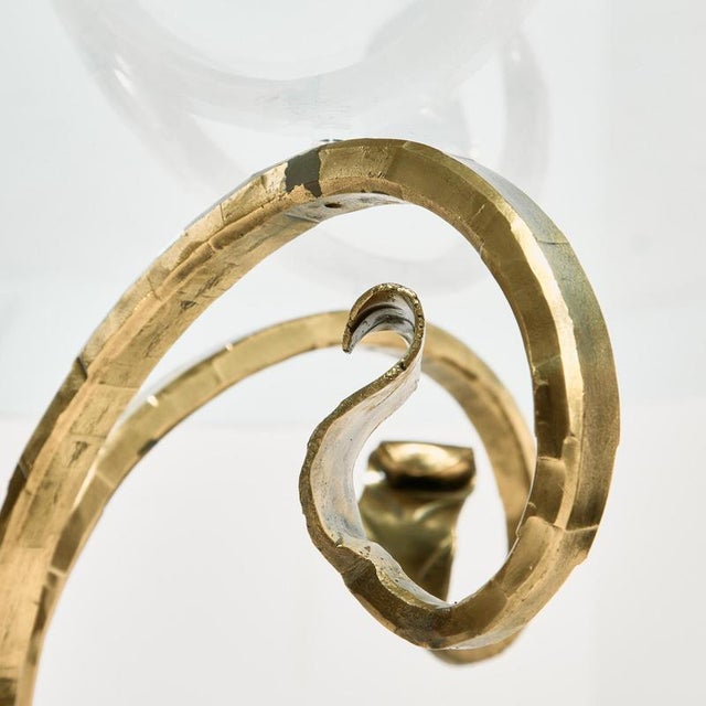 Brass and Glass Coffee Table, 1970s For Sale - Image 11 of 17