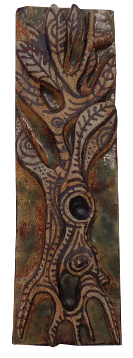 Studio Ceramic Wall Plaque by Gerhard Liebenthron, Germany, 1983