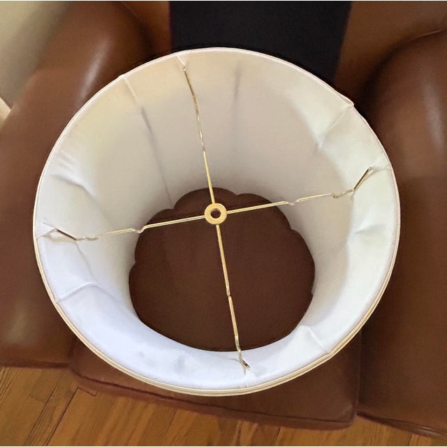 1960s Stiffel Enamel and Brass Candlestick Lamp For Sale - Image 9 of 9