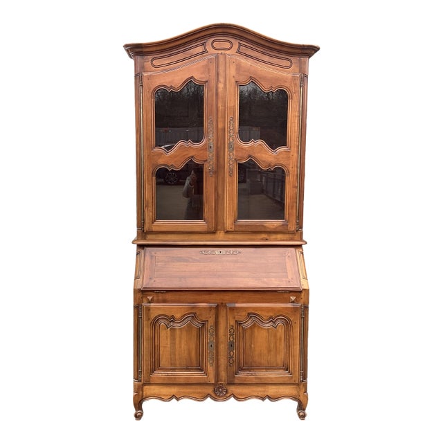 French Cherry Bookcase/Secretary For Sale