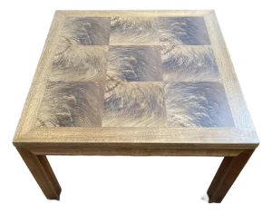 1960s Cal-Mode Burlwood Parsons Cocktail Table