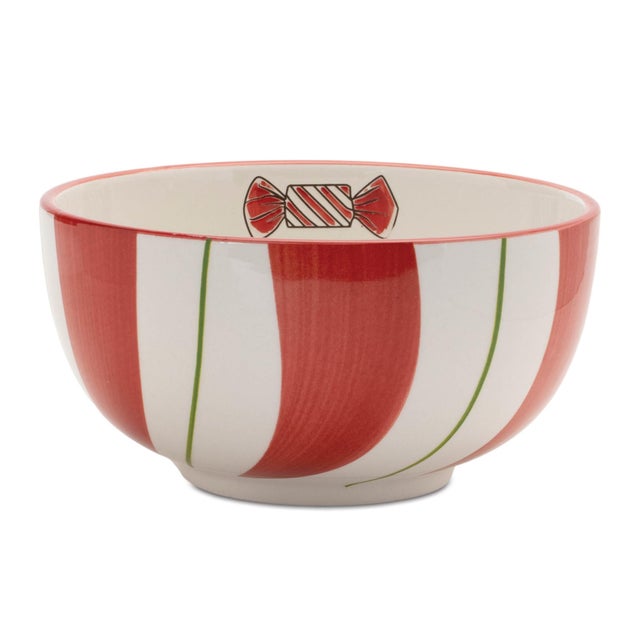 Contemporary Ceramic Santa Candy Bowl (Set of 4) For Sale - Image 3 of 4