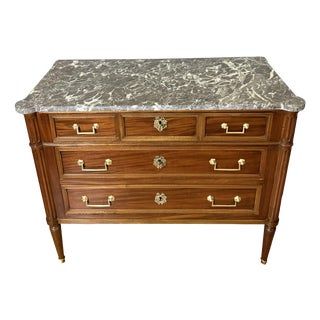 Louis XVI Style Chest of Drawers in Walnut, 1800s For Sale