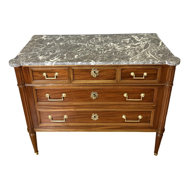 Louis XVI Style Chest of Drawers in Walnut, 1800s For Sale