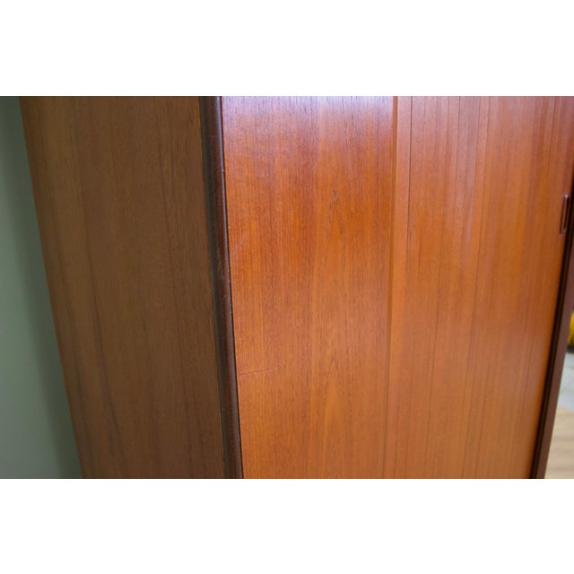 Teak Tambour Wardrobe from Austinsuite, 1960s For Sale - Image 10 of 11