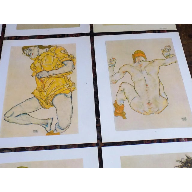 1980s Authentic Vintage 20th Century Signed Egon Schiele Expressionist Nude Female Figural Lithographs - Set of 12 For Sale - Image 5 of 8