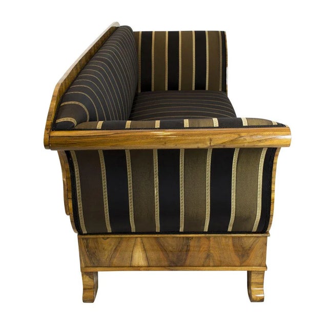Antique Biedermeier Walnut Sofa For Sale - Image 9 of 12
